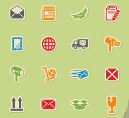 post service icon set