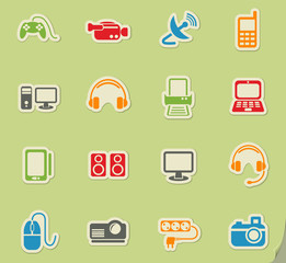 devices icon set