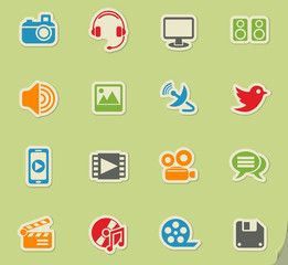 media icon set