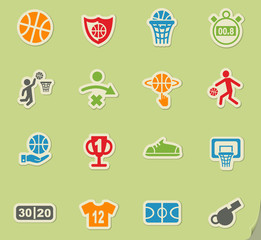 basketball icon set