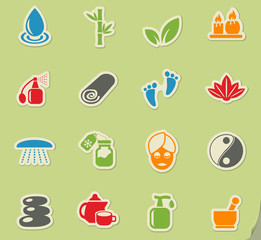 beauty and spa icon set