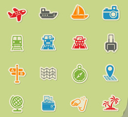 travel icon set
