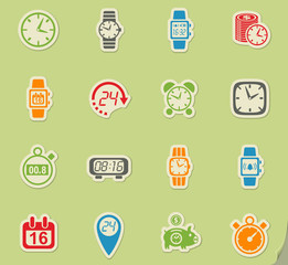 time icon set