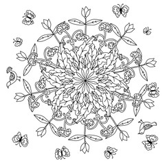 coloring book antistress style picture