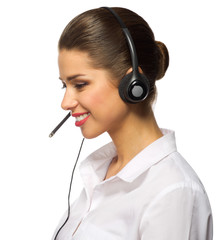 Customer service operator isolated