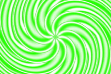 Illustration of a moving green and white star