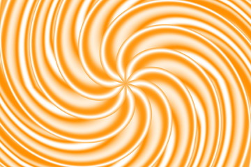 Illustration of a moving orange and white star