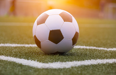 Soccer ball on the field