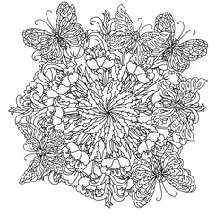 coloring book antistress style picture