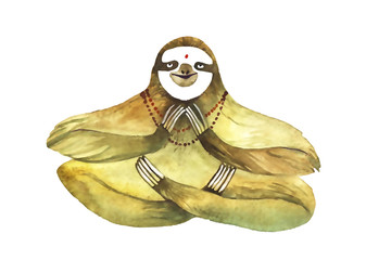 watercolor sloth © shat88