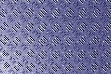 Blue metal textured floor surface.