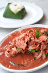 Pickled bean curd with pork