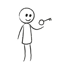 Person hält Schlüssel