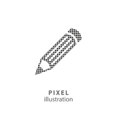 Pen - pixel illustration.