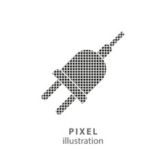 Fototapeta premium Plug - pixel illustration.