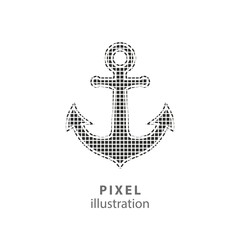 Anchor - pixel illustration.