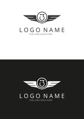 Number three logo. Wings logotype