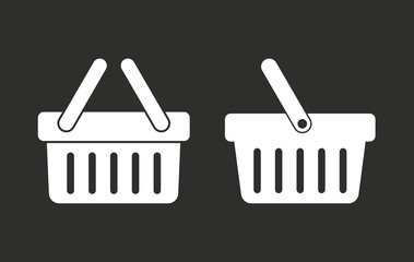 Shopping basket - vector icon.