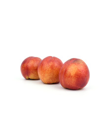 Fresh nectarines isolated on the whtie background