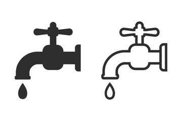 Faucet - vector icon.