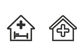 Hospital - vector icon.
