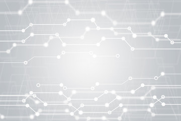 Abstract High Tech Background In White And Gray Tone
