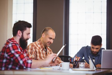 Business people working at desk