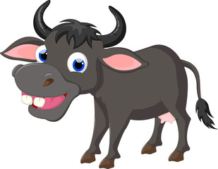 cute buffalo cartoon