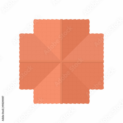 "Highly detailed house building top view icon" Stock image and royalty