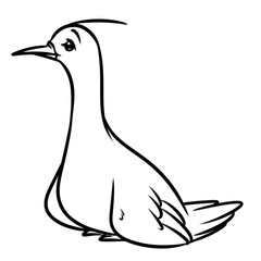 Bird contour coloring pages cartoon illustration isolated image animal 