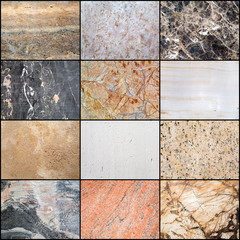 Collage of marble surface