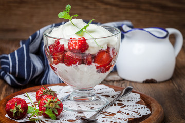 Strawberry cream dessert.