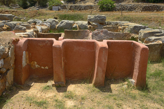 The ruins of the Minoan palaces and cities Zakros of Crete, UNESCO tentative list. It is eastern Crete, sites of archaeological and historical interest, Greece