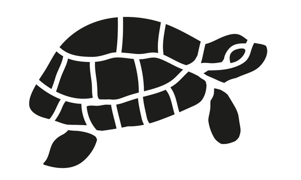 Schwarze Schildkröte Silhouette