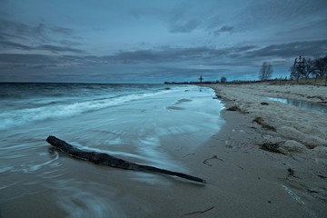 Wzburzone morze bałtyckie.