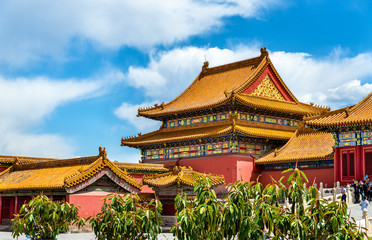 Fototapeta na wymiar View of the Forbidden City in Beijing