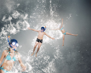 My great summer vacation . Mixed media