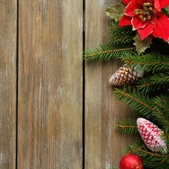 Naklejka premium rustic christmas background