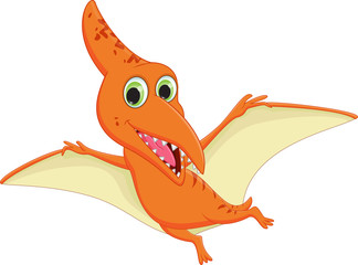 cute pterodactyl cartoon flying © wisnu_Ds