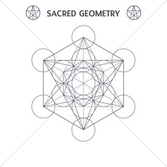 Metatrons cube vector illustration