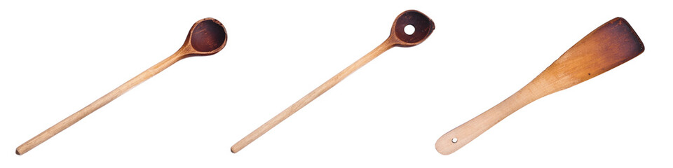 Vintage Kochlöffel aus Holz mit Patina