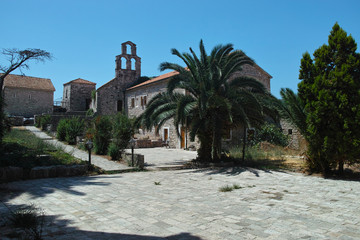 Montenegro church monastery summer shot