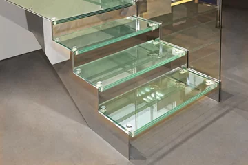 Foto op Plexiglas Trappen Glazen trappen