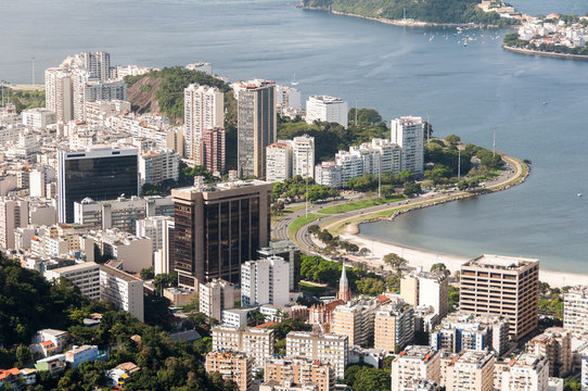 Aerial View of Buildings in Rio de Janeiro