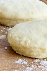 Macro selective focus bakery raw dough