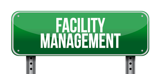 facility management street sign illustration