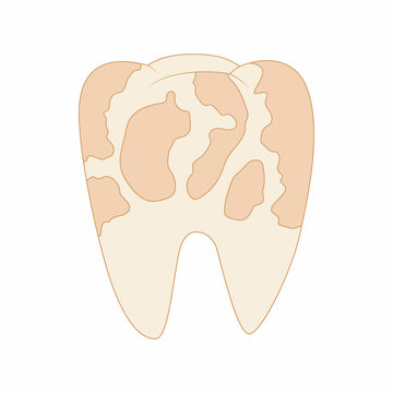 Illness tooth icon in cartoon style