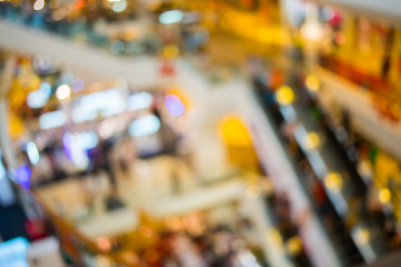 Abstract blur of shopping mall background