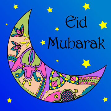 Eid mubarak background colorful