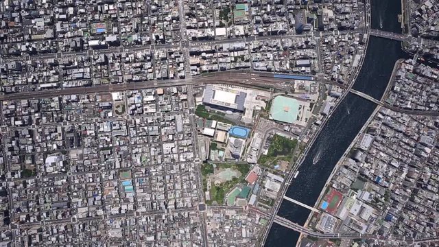 両国隅田川上空／Aerial  view